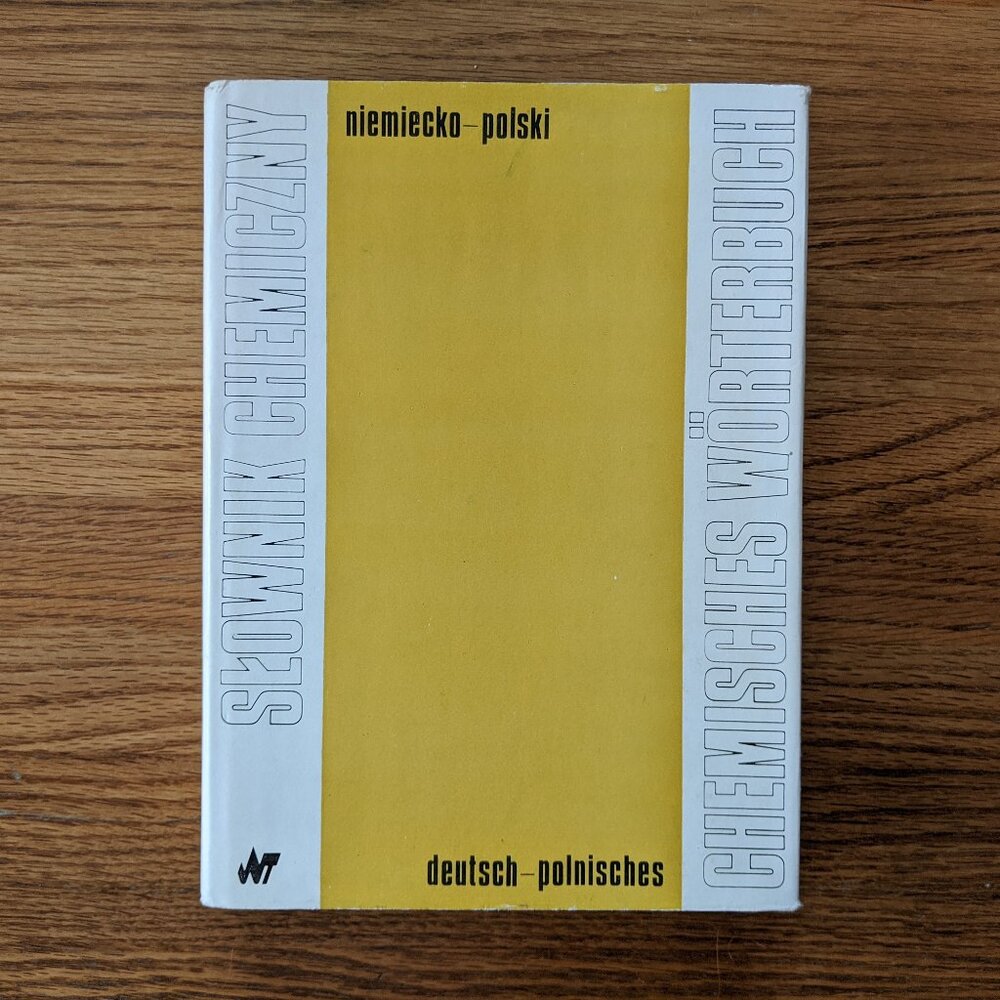 Vintage Polish-German Chemical Dictionary